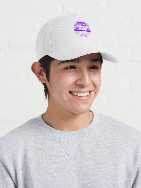 Purple Up CH46 Chinook Baseball Cap, Military Family Helicopter Support Design Hat