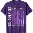 thumbnail image 1 of Purple Up For Military Flag Military Child Month Unisex T-Shirt All Size S-5XL, 1 of 4