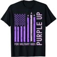 thumbnail image 1 of Purple Up For Military Kids Military Child Month Vintage Gifts Breast Cancer T-shirt, 1 of 2