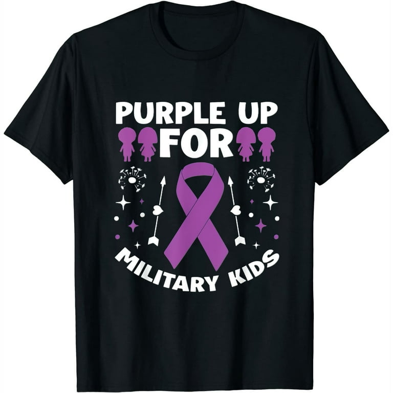Military Child Shirt Purple Up For Military Kids Month Women T-Shirt Military Child Shirt Purple Up For Military Kids Month Women T-Shirt
