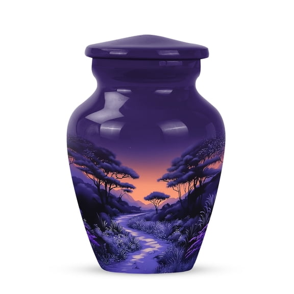 Purple Urns for Human Ashes Adult, Cremation Funeral Urn for Female - Memorial Decorative Urn - Ashes Urns Keepsake - 3inch, Small/Mini Size - Single 1Pcs