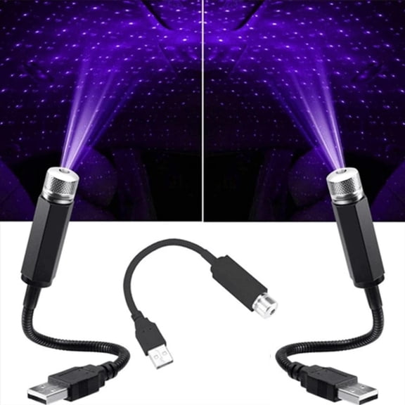 Purple Usb Powered Star Projector Light Purple Laser Galaxy Night Sky Projection Lamp With Sound Activation For Bedroom Home Party Atmosphere Lighting