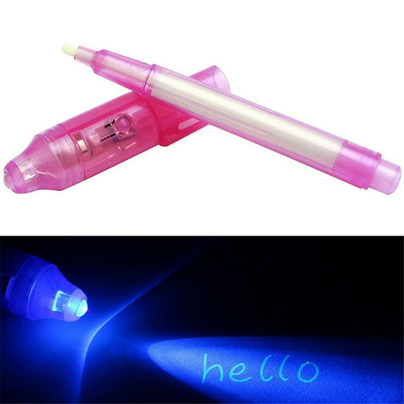 Purple Uv Magic Uv Invisible Lamp Pen Multi Functional Best-Selling Led Lamp Pen Pink 1 Piece 1 Piece Invisible Ink Charm Lamp Pen UV Big Head UV Currency Detector Lamp Pen 2ML