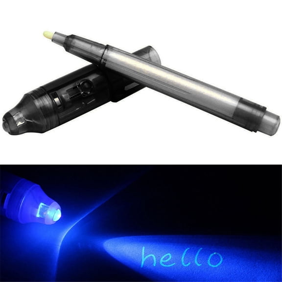 Purple Uv Magic Uv Invisible Lamp Pen Multi Functional Bestselling Led Lamp Pen Black 1 Piece 1 Piece Invisible Ink Charm Lamp Pen UV Big Head UV Currency Detector Lamp Pen 2ML