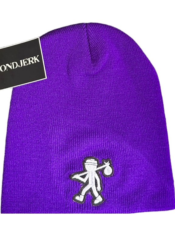 Purple Vagabond Jerk LogoMan Knit Beanie Hat