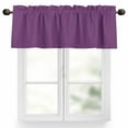 thumbnail image 1 of Purple Valances for Windows, 42 x 12in, Simple Background Modern Solid Color Monochrome Rod Pocket Kitchen Valance Curtain Light Filtering Window Treatments for Living Room Bedroom, 1 Panel, 1 of 7