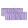 thumbnail image 1 of Purple Valances for Windows, Decorative Rod Pocket Window Valance Curtains, Modern Pure Lavender Purple Short Curtain Drapes for Kitchen/Bathroom/Living Room, 2 Panels, 42" W x 18" L, 1 of 8