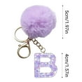 thumbnail image 1 of Purple Velvet Ball Pendant, Personalized Keychain or Backpack Small Pendant, Holiday Gift for Friends and Family,Unique Valentines Day Gift For Him Or Her, 1 of 7
