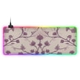 thumbnail image 1 of Purple Vines RGB Gaming Mouse Pad Large Keyboard Mat Rubber Base 13 Light Modes, 1 of 6