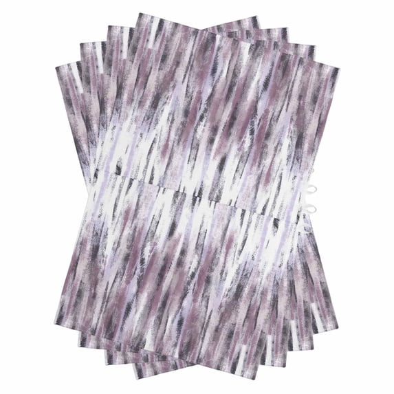 Purple Vintage Kitchen Towels Set of 4, Water Absorbent Dish Towel, Striped Painting Retro Abstract Art Decorative Hand Towels - Quick Drying Cloth for Cooking Baking, 18x28 Inch