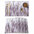 thumbnail image 1 of Purple Vintage Placemats Set of 8, Striped Painting Retro Abstract Art Placemats for Dining Table, Place Mats for Kitchen Tabletop, Waterproof Wipeable Dining Table Mats Set, 1 of 9