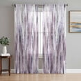 thumbnail image 1 of Purple Vintage Sheer Curtains 84 Inch Length 2 Panels Set Window Treatments, Striped Painting Retro Abstract Art Rod Pocket Semi Curtains for Living Room/Bedroom/Kitchen Décor, 104"W x 84"L, 1 of 7
