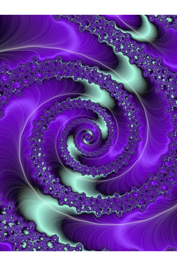 Purple Vortex Canvas Art - Paul Sale Design Pics (13 x 18)