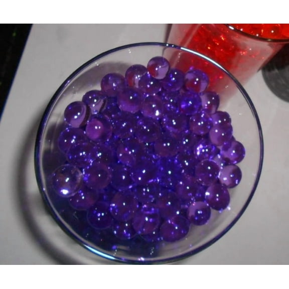 Purple Water Beads - Vase Fillers for Use with LED wedding party Water Submersible Lights , Tea Lights & Floating Candles
