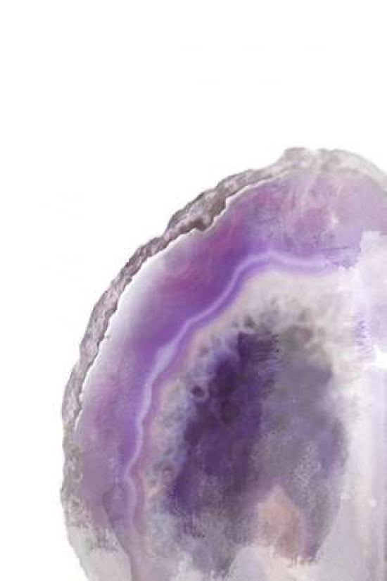 Purple Watercolor Agate Rectangle Canvas Art - Susan Bryant (12 x 18)