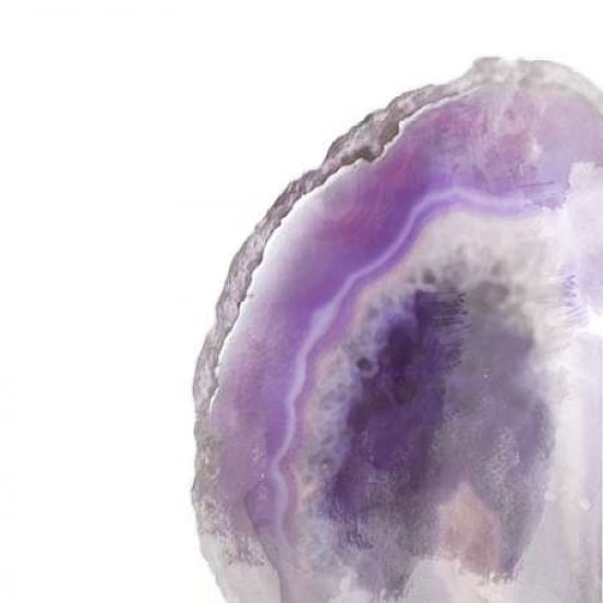 Purple Watercolor Agate Square Canvas Art - Susan Bryant (24 x 24)