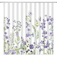 Purple Watercolor Floral Shower Curtain Lavender Flower Spring Blossom