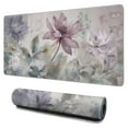 thumbnail image 1 of Purple Watercolor Flower Gaming Mouse Mat,Rectangle XX Large Non-Slip Rubber Gaming Mouse Pad with Stitched Edges, Office Mouse Pad for Women Men Kids, 31.5x15.7, 1 of 7