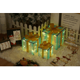 thumbnail image 1 of Purple Watercolor & Peacock Blue Stripe Pattern Christmas Lighted Gift Box Set of 3 with Remote Control, 8 Functions, Battery Operated Holiday Décor-blue, 1 of 4
