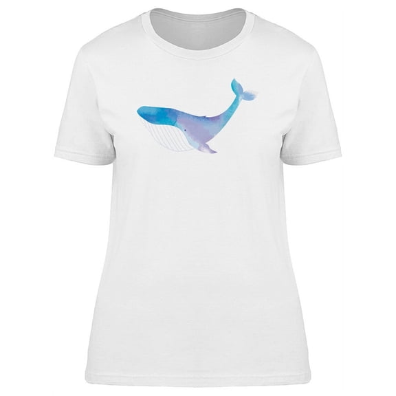 Purple Watercolor Whale T-Shirt Women -Image by Shutterstock, Female Large