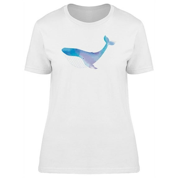 Purple Watercolor Whale T-Shirt Women -Image by Shutterstock, Female Large