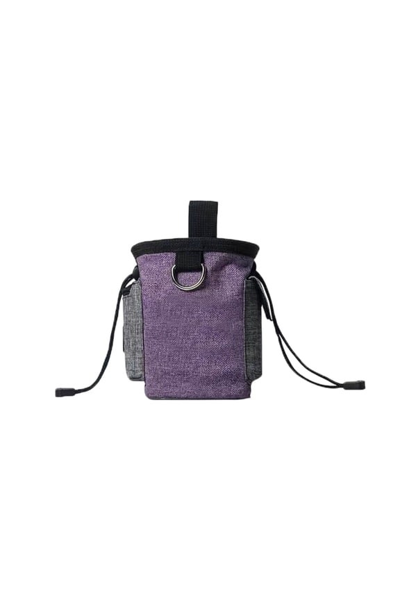 Purple Waterproof Oxford Cloth Outdoor Waist Pack Fanny Pack With Drawstring Closure Multi Pocket Bucket Style Large Capacity For Hiking Camping Travel Dog Walking Essentials In Purple