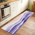 thumbnail image 1 of Purple Waves Coastal Area Rugs 2x6 for Kitchen Runner Rug, PurpleOmbre Summer Beach Oceans Non Slip Washable Rug Runner, Low Pile Indoor Floor Carpet Mat Bathroom Rugs for Bedroom, Kids Room, 1 of 9