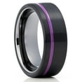 thumbnail image 1 of Purple Wedding Ring,8mm Tungsten Ring,Engagement Ring,Anniversary Ring,Black Tungsten Ring,Comfort Fit, 1 of 4