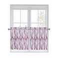 thumbnail image 1 of Purple Weeping Eucalyptus 2 Panel Kitchen Curtains for Small Windows, Spring Summer Farmhouse Leaves Bathroom Tier Curtain, Short Window Treatment for Bedroom/Living Room 55"x24", 1 of 6