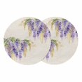 thumbnail image 1 of Purple Weeping Floral Round 13 Inch Placemats Set of 2, Spring Summer Pastoral Flowers Rustic HeatResistant Non Slip Place Mats for Dining Table, Wipeable Braided Kitchen Table Mats for Housewarming, 1 of 9