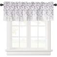 thumbnail image 1 of Purple Weeping Flower Kitchen Curtain Valance, Window Curtain Valance Rod Pocket, 1 Panel Small Valances Window Treatment for Bathroom Living Room Cafe (54x18 inch, Floral Vine Print Design ), 1 of 5