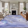 thumbnail image 1 of Purple Whales Coastal Area Rug 8x10 Washable Rug Non Slip Beach Sea Ocean Nautical Large Area Rug Soft Stainresistant Indoor Floor Carpet for Living Room Bedroom Home Office Dining Room Nursery, 1 of 8