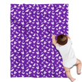 thumbnail image 1 of Purple White Butterfly Pattern Blanket,Comfortable Soft Flannel Throw Blanket,All Season,Warm Lightweight Blankets for Sofa Bed Couch Living Room Chair,30"x40", 1 of 4