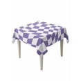 thumbnail image 1 of Purple White Checkered Suqare Tablecloth - 54 x 54 Inch, Modern Irregular Geometric Waterproof & StainResistant Tablecloth, Washable Oil-proof Table Cover for Dining/Party/Wedding/Camping/Buffet, 1 of 9