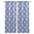 thumbnail image 1 of Purple White Dandelion Blackout Curtains for Bedroom Living Room Darkening Curtains 84 Inch Length 2 Panels Set Farmhouse Botanical Blossom Window Curtain Window Treatment Grommet Drapes 52"x84", 1 of 9