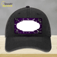 thumbnail image 1 of Purple White Dragonfly Scallop Oil Rubbed Novelty License Plate Hat Unconstructed Cotton Black, 1 of 1