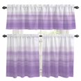 thumbnail image 1 of Purple White Gradient Kitchen Curtains Valances and Tiers Set of 3 Abstract Ombre Texture Modern Art Tier Curtains and Valance with Rod Pocket for Small Windows, 27.5"x36", 1 of 9