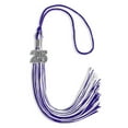 thumbnail image 1 of Endea Graduation Purple/White Mixed Color Graduation Tassel with Silver Date Drop, 1 of 11