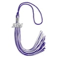 thumbnail image 1 of Endea Graduation Purple/White Mixed Color Graduation Tassel with Silver Date Drop, 1 of 11