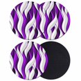 thumbnail image 1 of Purple White Moire Coasters Set of 4, Absorbent Coasters for Drinks, Modern Abstract Art Coaster for Desk Coffee Table Protection, Home Decor House Warming Gifts 4", 1 of 8