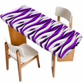 thumbnail image 1 of Purple White Moire Table Cloths for 8 Foot Rectangle Tables, Modern Abstract Art Patio Waterproof Elastic Fitted Tablecloths, Washable Rectangular Table Cover for Camping, 1 of 8