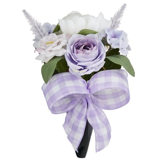 Purple & White Rose - Peony & Hydrangea Remembrance Cone by Ashland - Spring Floral for Crafting and Home Decor