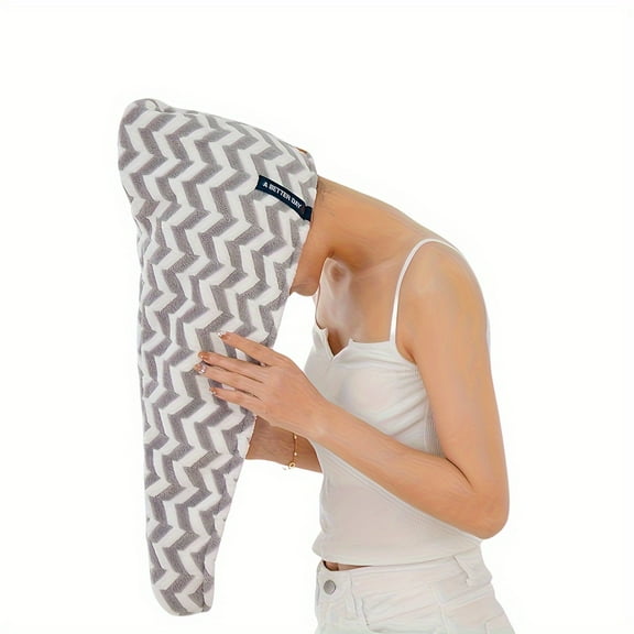 Purple & White Striped Microfiber Hair Wrap – 1-Pack Soft Quick-Dry Towel Cap for Gentle Hair Drying, Home, Gym & Travel Use