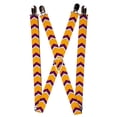 thumbnail image 1 of Purple White Yellow Gold Arrow Chevron Pattern Suspenders, 1 of 1