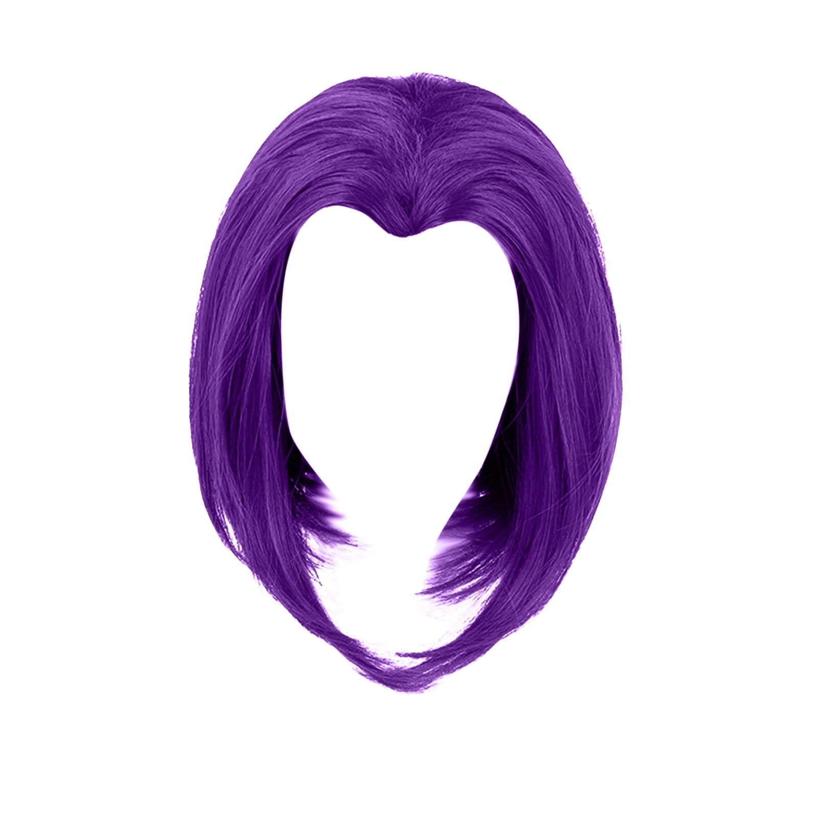 Purple Wig Short Bob Wigs For Women 12Inch Heat Middle Part Straight