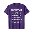 thumbnail image 1 of Purple Wildlife Rescue T-Shirt with Animal Silhouettes for Animal Lover Protection, 1 of 5