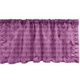 thumbnail image 1 of Ambesonne Purple Valance Pack of 2, Graphical Floral Drawing, 54"X12", Dark Magenta Pale Fuchsia, 1 of 2