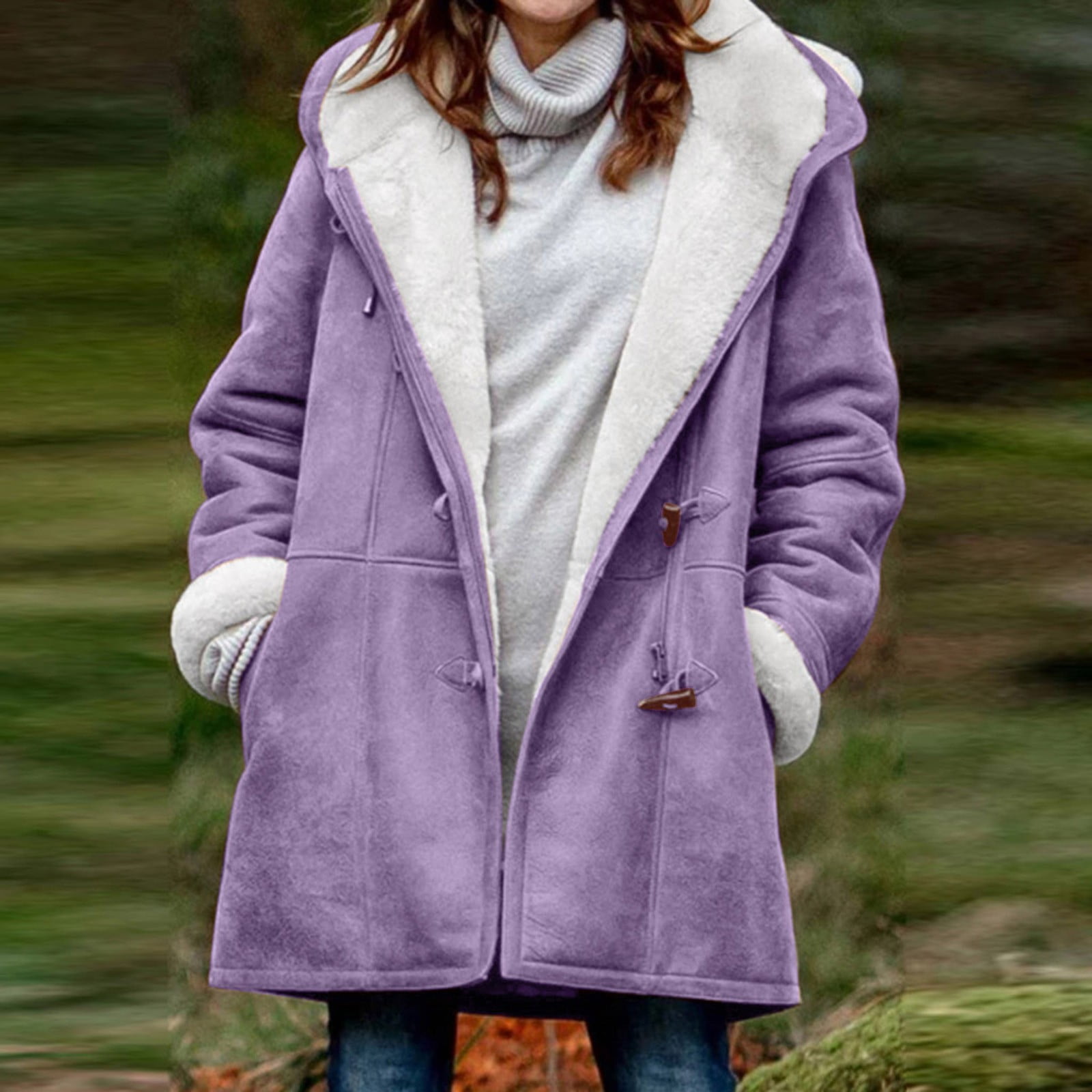 Purple Winter Coats for Women, Womens Winter Coats, Womens Casual Loose