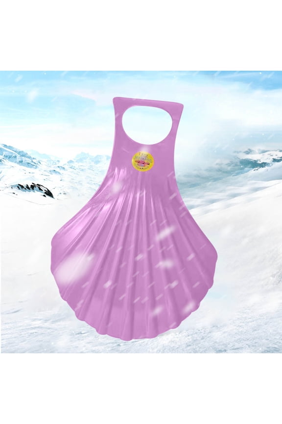 Purple Winter Snow Sled For Kids Outdoor Toboggan Thick Plastic Sliding Board