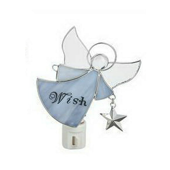 Purple Wish Angel - Stained Glass NightLight by Ganz